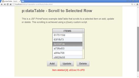 Click the state (on the left nav bar column) in which the county is located. . Datatable scroll to specific row